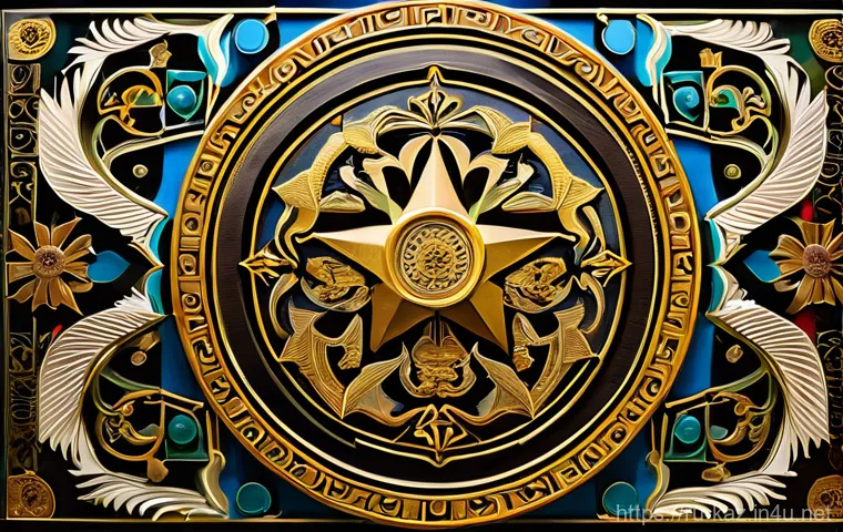 카자흐스탄 국기와 국가 상징물 - A majestic golden sun with 32 rays, intricately shaped like grains, shining brightly against a seren... 카자흐스탄 국기와 국가 상징물 - A majestic golden sun with 32 rays, intricately shaped like grains, shining brightly against a seren...